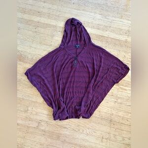 Lane Bryant waffle knit hooded Dolman sweater